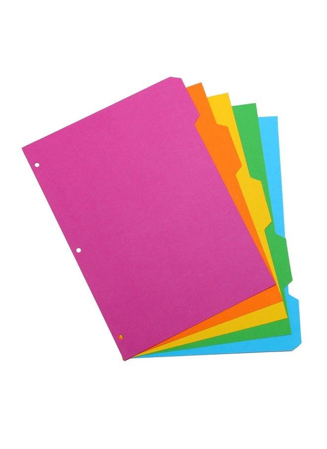 Pukka Pad 5 Part Dividers 1 Pack Of 5 Tab Set 3Ring Binder Compatible 8 1 2 X 11 Inches Bright Colors  - Image 2