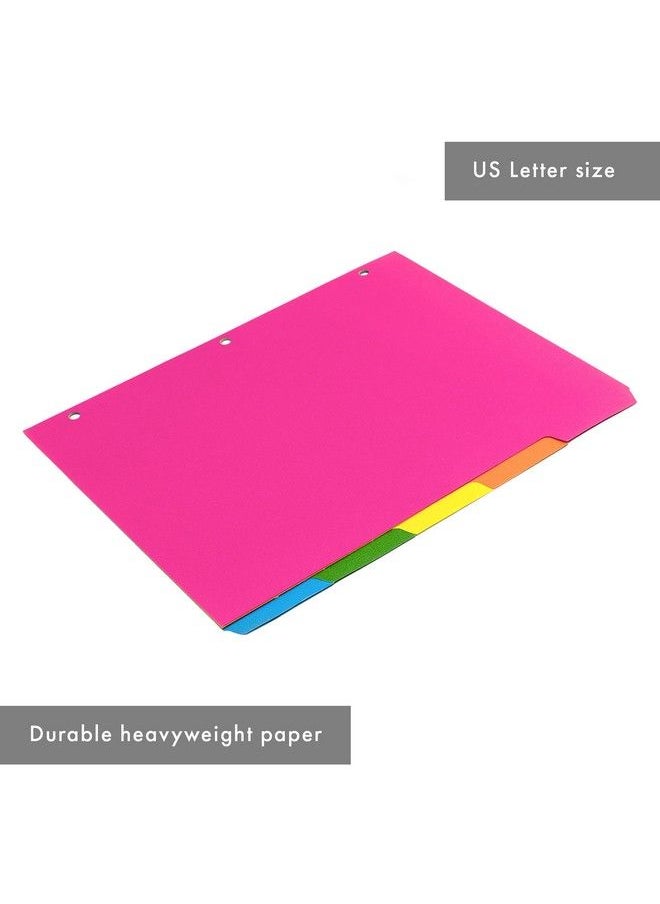 Pukka Pad 5 Part Dividers 1 Pack Of 5 Tab Set 3Ring Binder Compatible 8 1 2 X 11 Inches Bright Colors  - Image 5