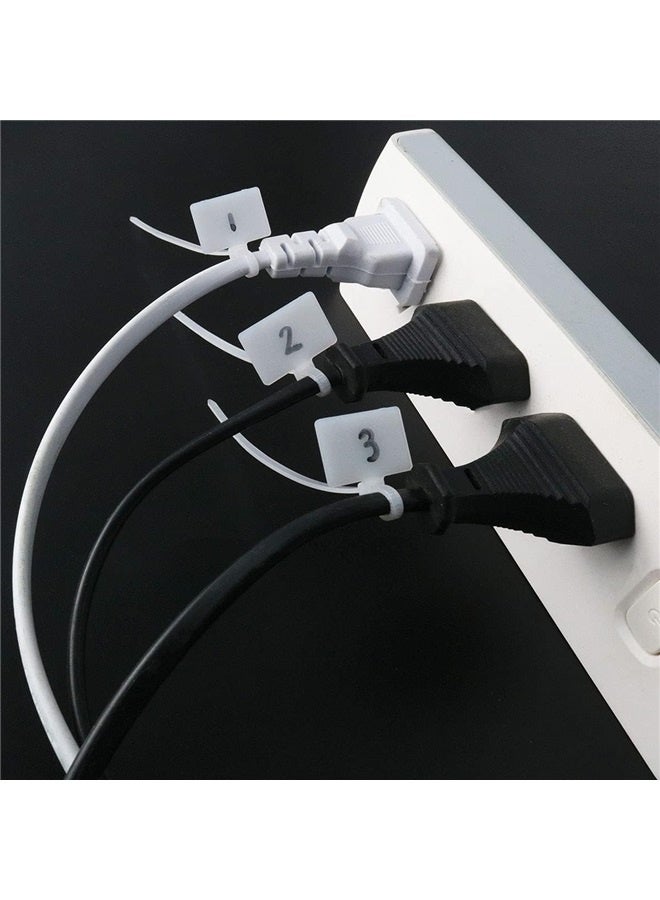 Loquat Nylon Marker Cable Ties 300PCS White Self-locking Wire Zip Ties Cable Mark Tags Label Tie Straps Nylon Power Marking Label - Image 5