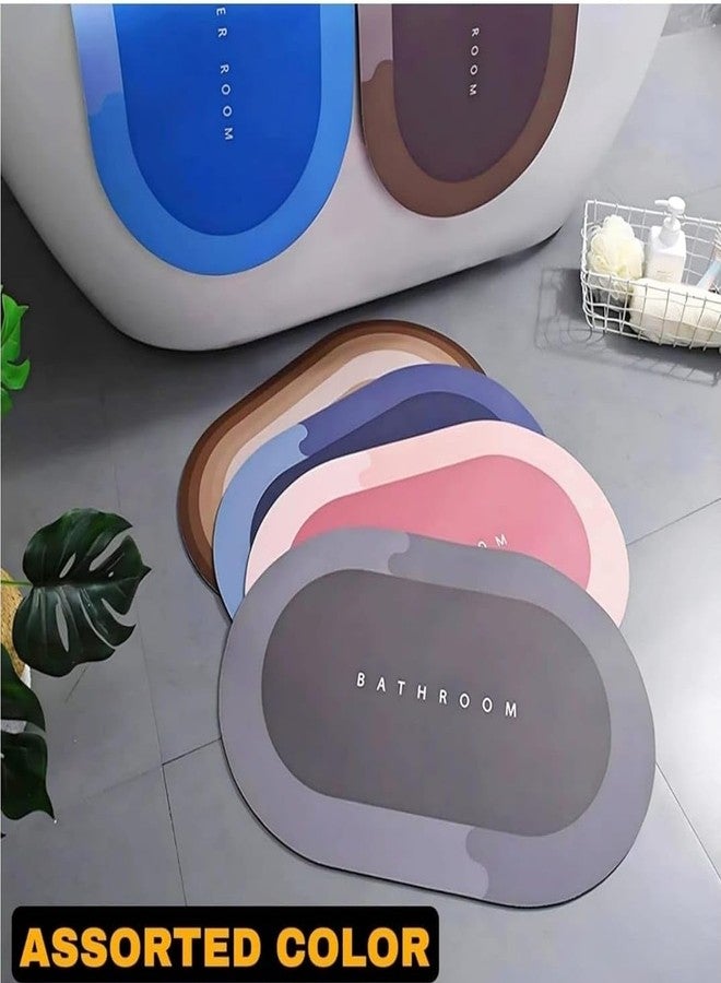 Fastmart Waterproof Memory Foam Bathroom Rugs Floor Mats, Water Absorbent Non-Slip Bathmat Rug Carpets for Bathroom Floor (Multi Color) - Image 3