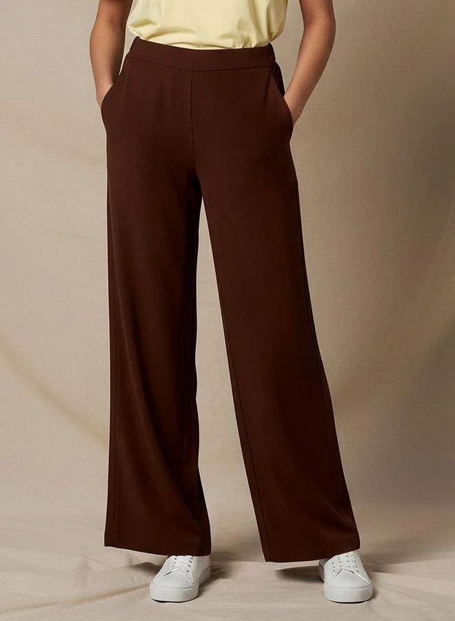 Splash FAV Regular Fit Mid-Rise Wide Leg Pants