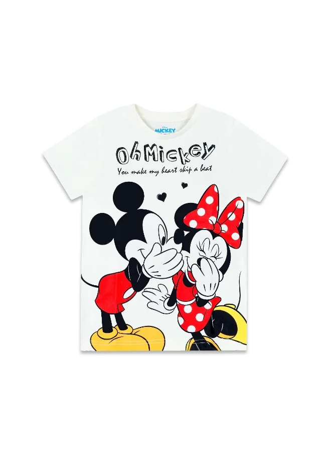 ديزني Disney Mickey &amp; Friends  Girl's Short Sleeve T-Shirt