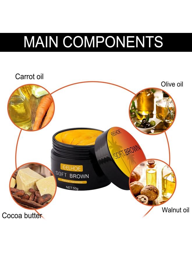 EELHOE Body Soft Brown Blackening and Moisturizing Cream 50g, Create A Natural Summer Tan - Image 3