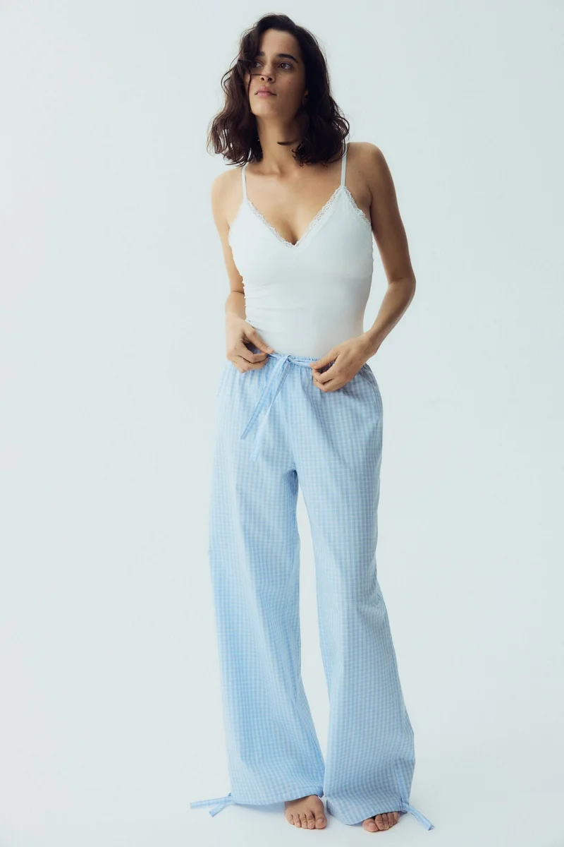 اتش اند ام بنطلون بيجاما من القطن