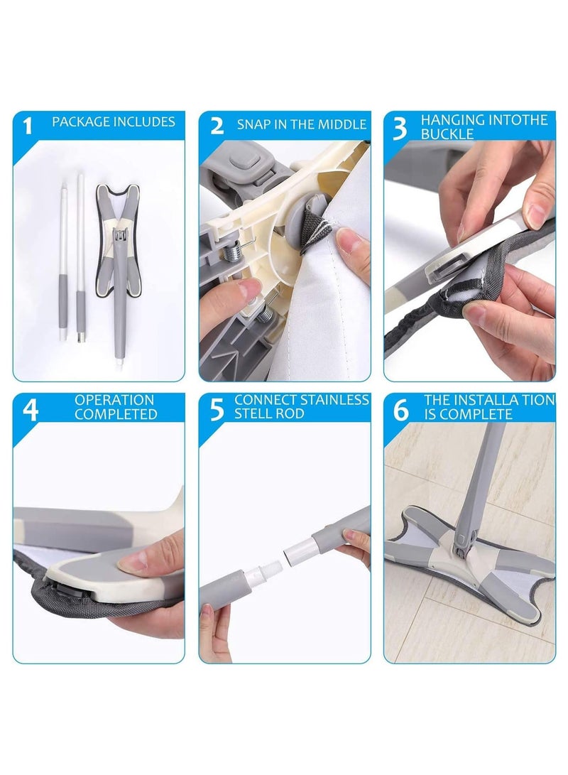 Floor Flat Mop With Automatic Suction And Squeezing - 1 Pcs - Image 5