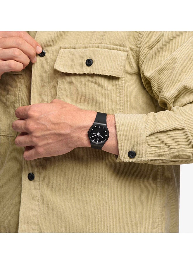 Swatch ساعة unisex مصنوعة من مواد حيوية كوارتز مونو أسود - Image 3