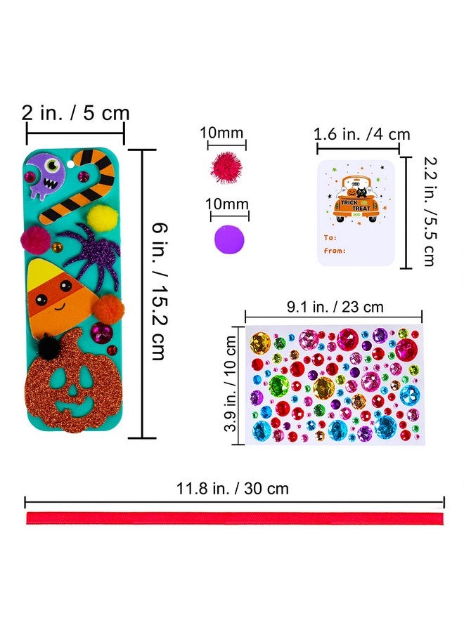 Winlyn 36 Sets Halloween Craft Kits Halloween Crafts Fall Kids Crafts Diy Halloween Bookmarks Art Sets Pumpkin Jack-O'-Lantern Bats Monster Foam Stickers Arts And Crafts For Kids Classroom Activities