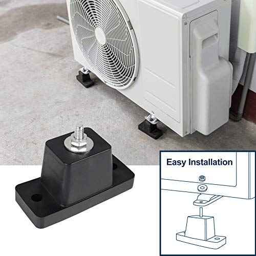 Pearwow Anti-Vibration Rubber Pads,4 Pack Air Conditioner Mounting Bracket Shock Absorbing Pads for Ductless Mini Split AC Condenser Units - Image 5