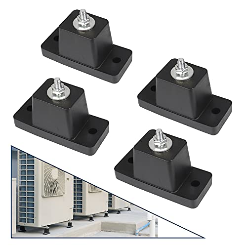 Pearwow Anti-Vibration Rubber Pads,4 Pack Air Conditioner Mounting Bracket Shock Absorbing Pads for Ductless Mini Split AC Condenser Units - Image 1