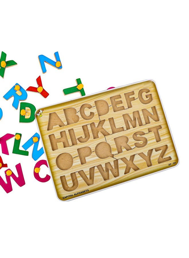 EL FIGO EL FIGO Wooden English Alphabets & Numeric Number 1-20 Wooden Puzzle for 02 Yrs - 05 Yrs (Multicolor) (2 Wooden Boards)  - Image 3