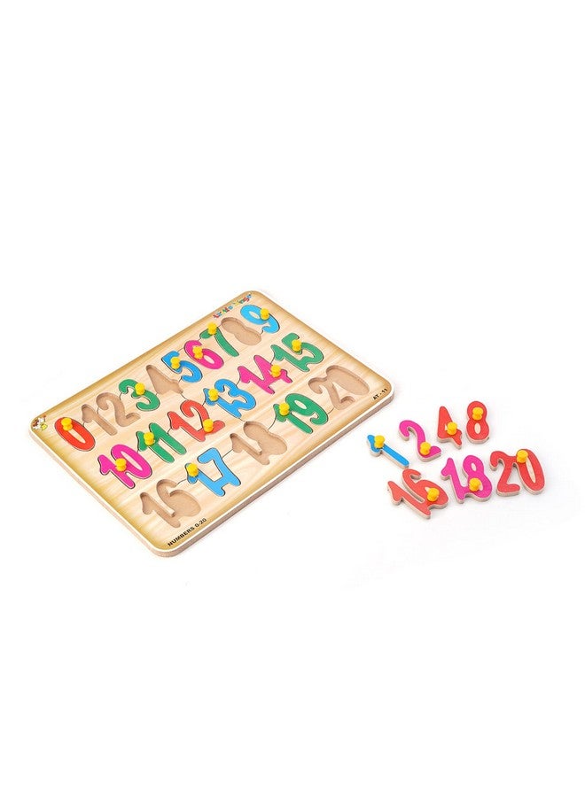 EL FIGO EL FIGO Wooden English Alphabets & Numeric Number 1-20 Wooden Puzzle for 02 Yrs - 05 Yrs (Multicolor) (2 Wooden Boards)  - Image 4
