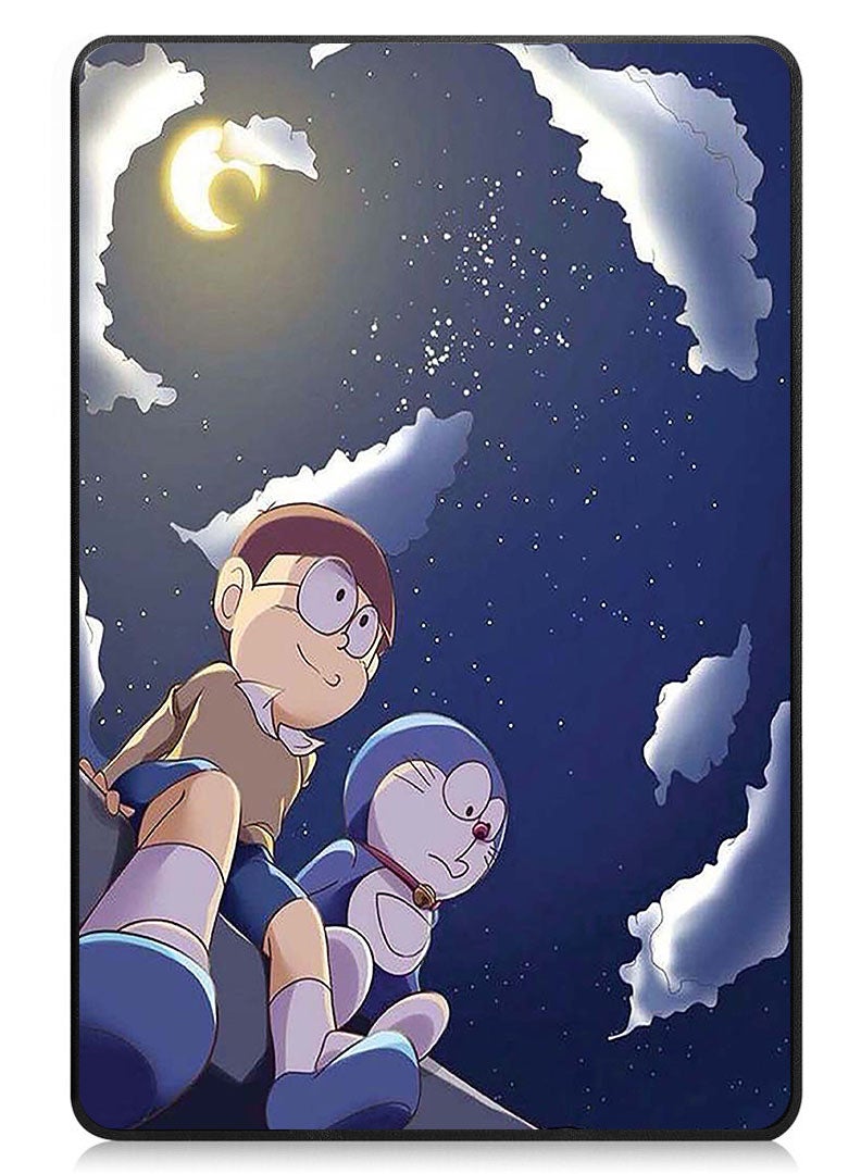 Theodor Protective Flip Case For Huawei MatePad SE 11 (2024) With Trifold Stand Auto Wake Sleep Shockproof Cover Doraemon sitting - Image 1