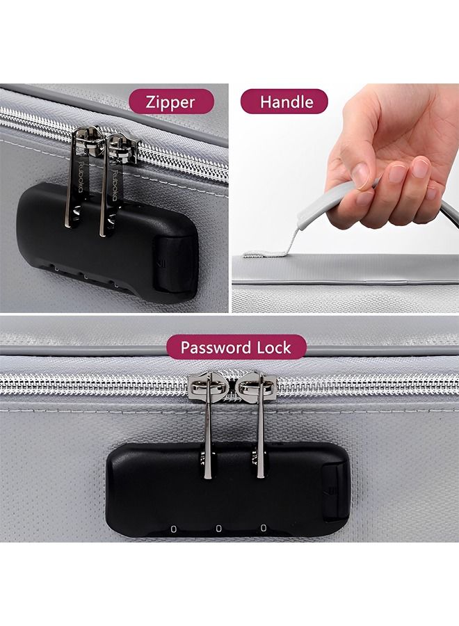 سوسيتي أكياس تخزين الملفات - أكياس تنظيم المستندات المقاومة للحريق مع قفل - أكياس المستندات المقاومة للماء - حقيبة تخزين الملفات المحمولة متعددة الطبقات - Image 5