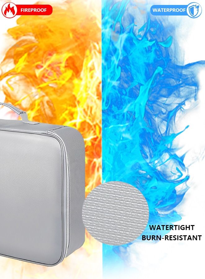 سوسيتي أكياس تخزين الملفات - أكياس تنظيم المستندات المقاومة للحريق مع قفل - أكياس المستندات المقاومة للماء - حقيبة تخزين الملفات المحمولة متعددة الطبقات - Image 3