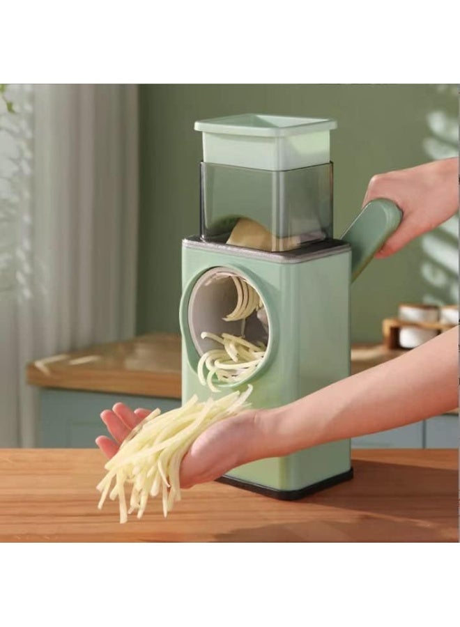 Multifunctional Vegetable Grater Fruit Vegetable Slicer Easy Clean 4 in 1 Adjustable Handheld Vegetable Slicer Spiral Drum Slicer  - Image 5