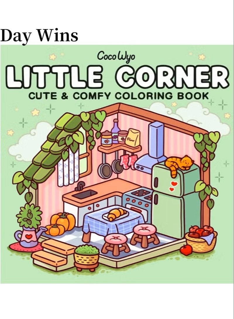 فوز اليوم Little Corner: Mindfulness Coloring Book for Adults u0026 Teens – Whimsical Nordic Cozy Spaces with Super Cute Hygge Designs, Stress-Relieving Art Therapy (Cozy Spaces Series) - Image 1