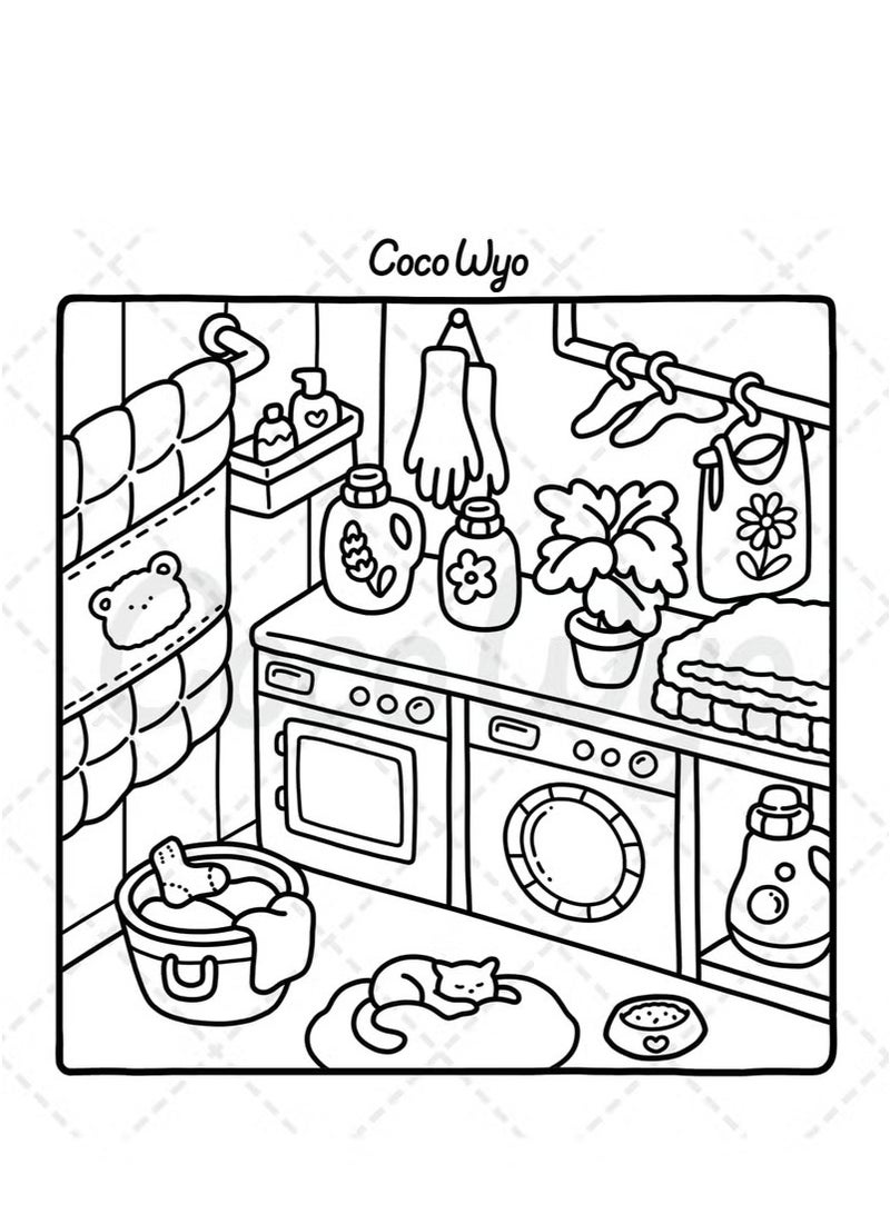 فوز اليوم Little Corner: Mindfulness Coloring Book for Adults u0026 Teens – Whimsical Nordic Cozy Spaces with Super Cute Hygge Designs, Stress-Relieving Art Therapy (Cozy Spaces Series) - Image 5