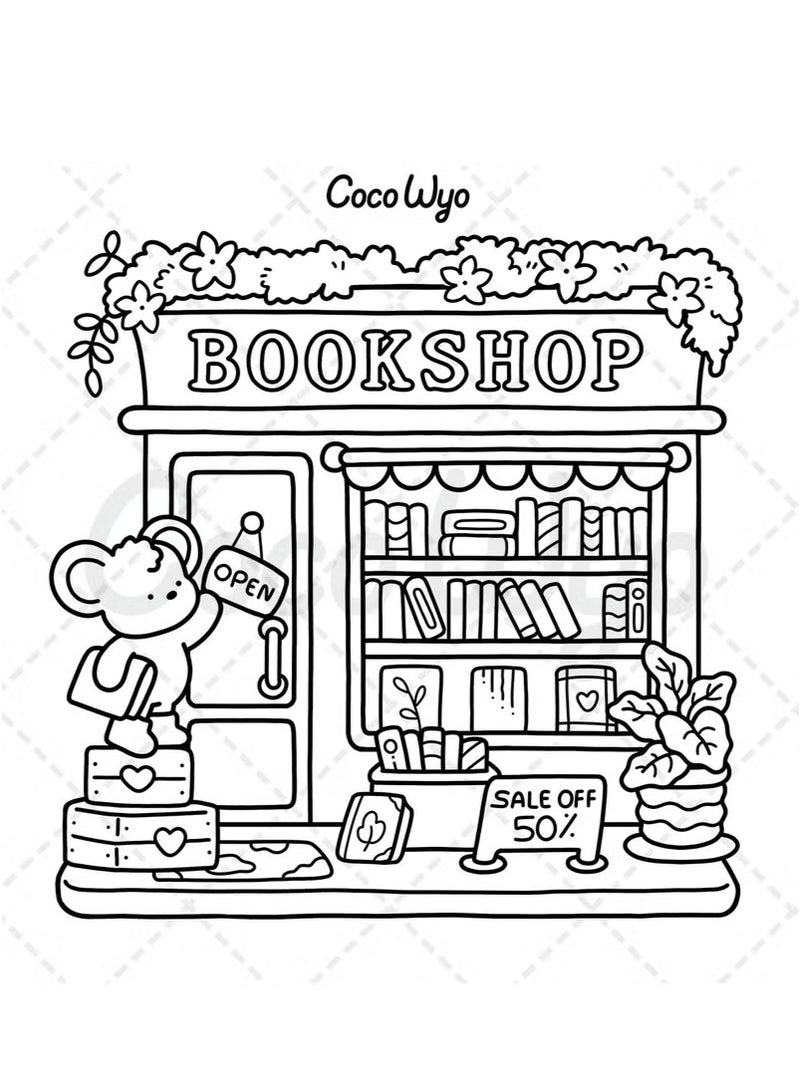 فوز اليوم Little Corner: Mindfulness Coloring Book for Adults u0026 Teens – Whimsical Nordic Cozy Spaces with Super Cute Hygge Designs, Stress-Relieving Art Therapy (Cozy Spaces Series) - Image 3