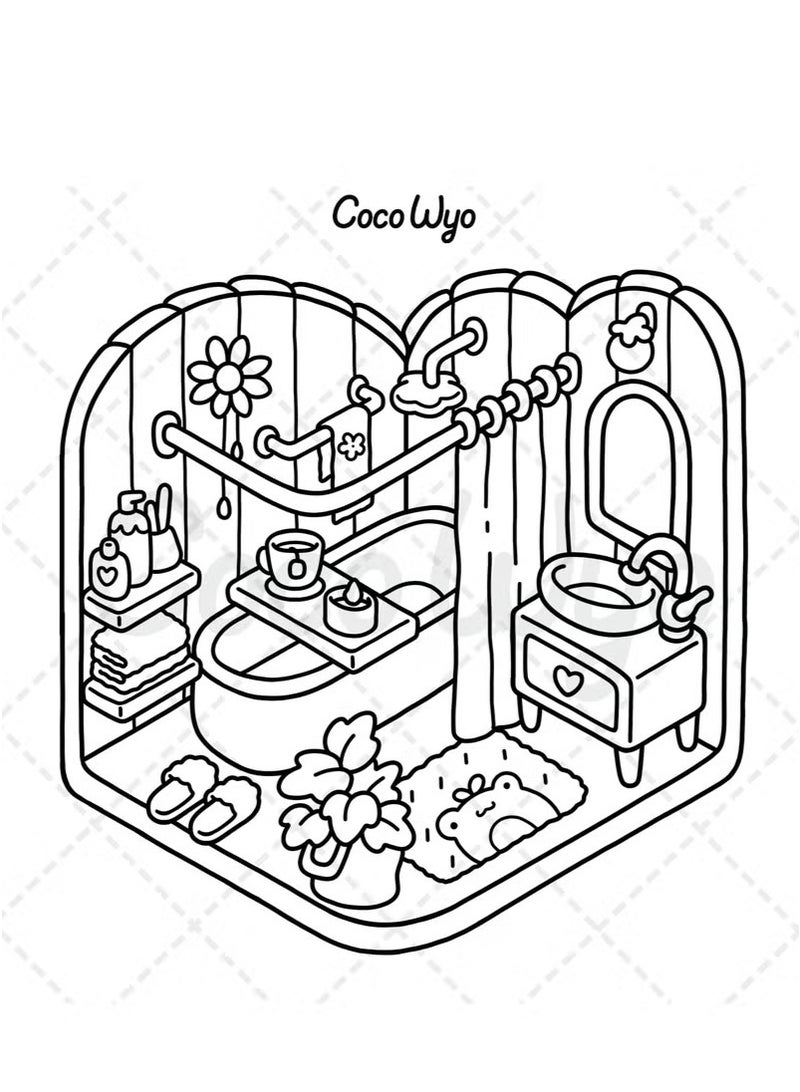 فوز اليوم Little Corner: Mindfulness Coloring Book for Adults u0026 Teens – Whimsical Nordic Cozy Spaces with Super Cute Hygge Designs, Stress-Relieving Art Therapy (Cozy Spaces Series) - Image 2