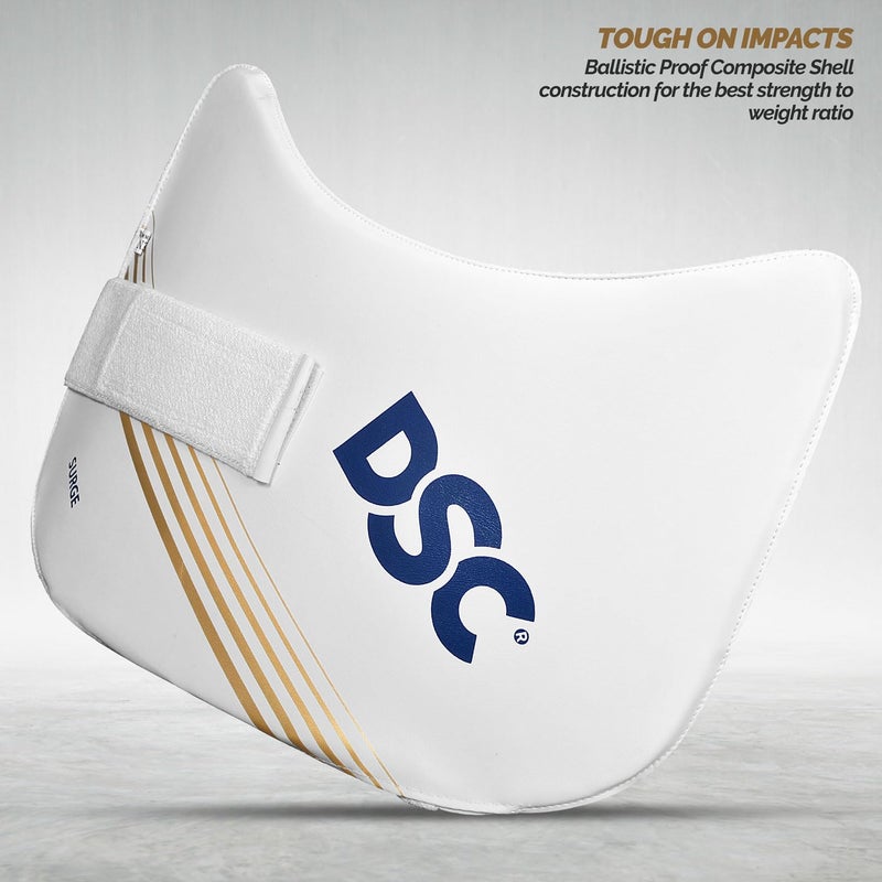 DSC Condor Surge Cricket Chest Guard | Color: White | Size: Boys | for Men & Boys | Material: PVC | Strong & Sturdy | Fitted and Super Comfortable - Image 2