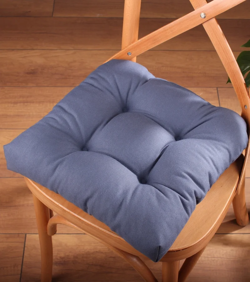 Altın Pamuk Gold Cotton Gold Series Petrol Color Chair Cushion With Button Sewing Detail 40X40CM Lace Up