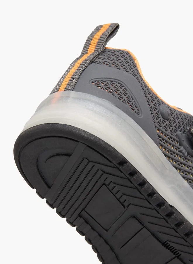 JUNIORS Boys Mesh Detail Light-Up Sneakers With Hook And Loop Closure