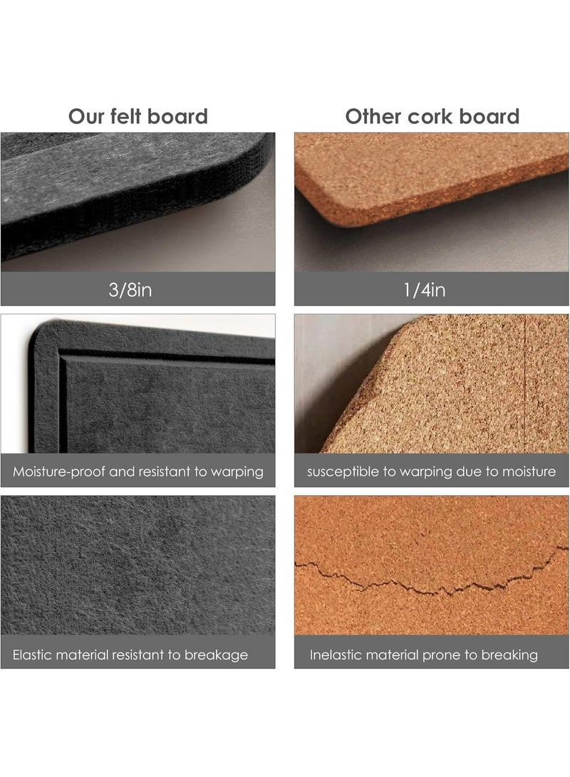Large Cork Board Alternative 48 X 36Bulletin Board - 12 Pack Removable Felt Wall Tiles with 30 pushpins, Large Cork Boards for Walls Cork Board for Office Pin Board Tack Board - Image 5