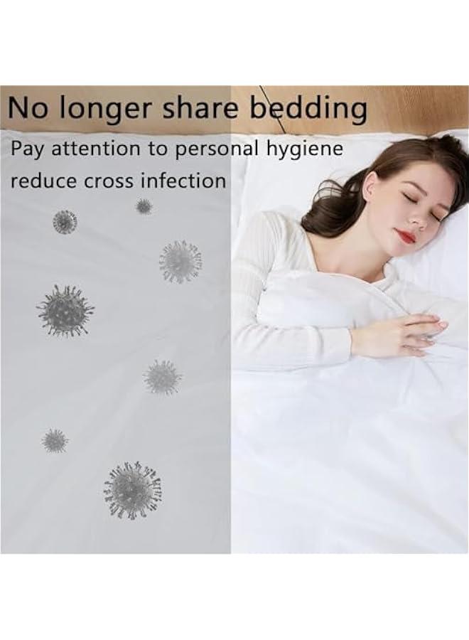 هوكور HOOKOR 4 Pack Travel Disposable Bedding Set, Disposable Sheets with 1 Quilt Cover, 1 Sheet and 2 Pillowcase, Portable Disposable Bed Sheets for Hotels, Camping and Overnight - Image 2