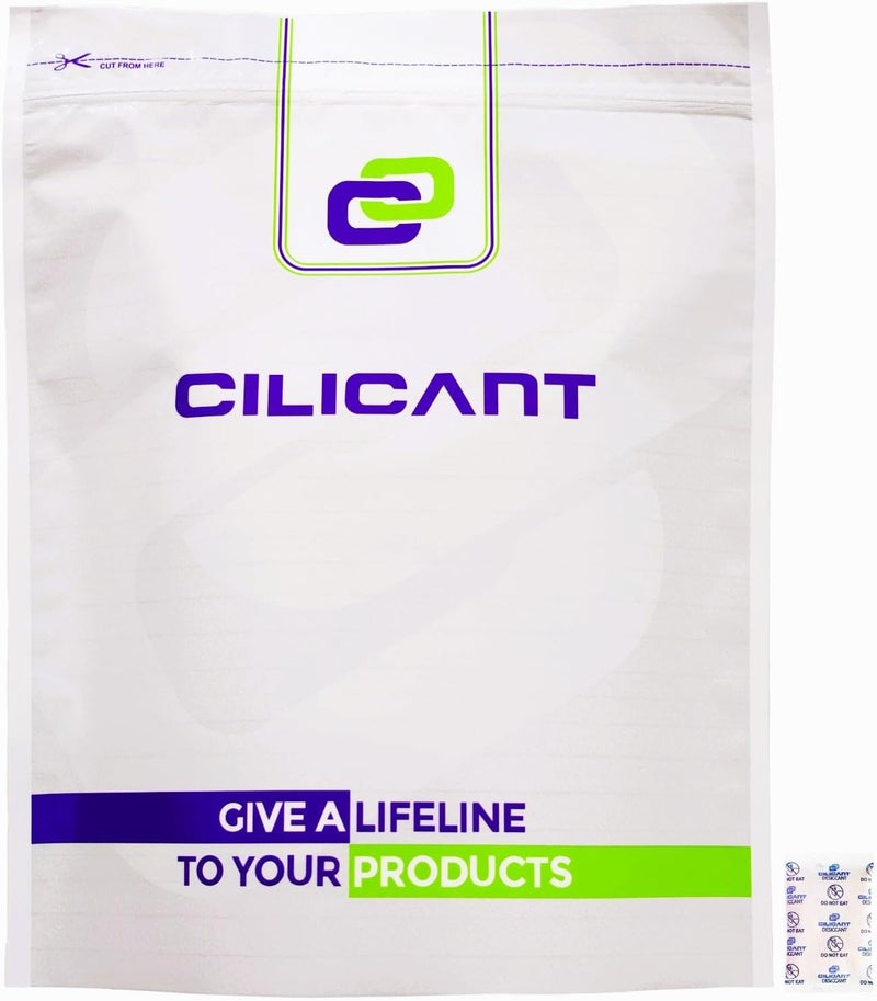 CILICAnT 5 جرام (200 قطعة) أكياس هلام السيليكا البرتقالية مزيلات الرطوبة المجففة، أكياس هلام السيليكا المؤشرة لامتصاص الرطوبة (5 جرام × 200 قطعة = 1 كجم) - Image 1