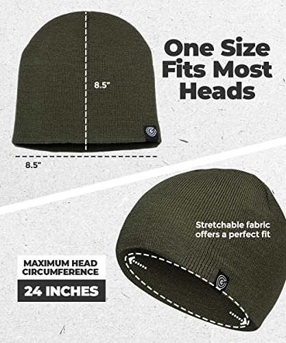 Revony Original Beanie Cap - Soft Knit Beanie Hat - Warm and Durable (Forest Green) - Image 5
