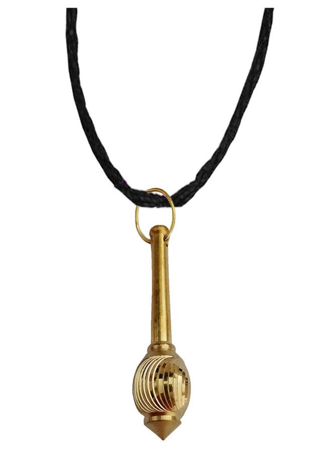 Sullery Religious Lord Pavan Putara Mahabali Hanuman Gada Pendant Necklace Gold Brass Pendant For Men And Women - Image 1