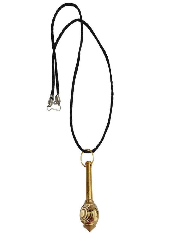 Sullery Religious Lord Pavan Putara Mahabali Hanuman Gada Pendant Necklace Gold Brass Pendant For Men And Women - Image 2