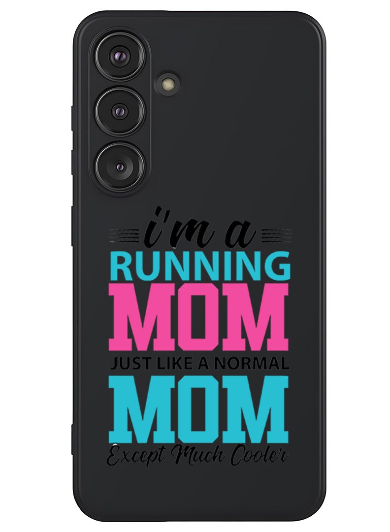 Theodor Protective Slim Fit Case Liquid Silicone Cover with Full Body Protection Anti-Scratch Shockproof Case For Samsung Galaxy S25 (Black) - I am running mom black - Image 1