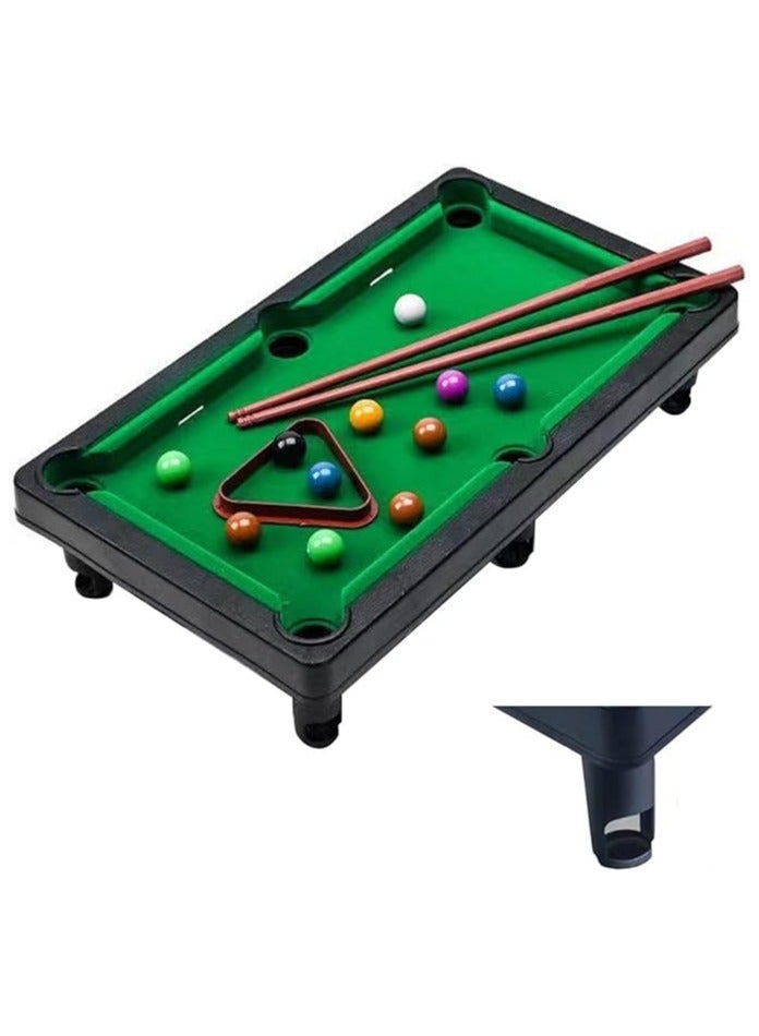 Mini Pool Table Game for Kids & Adults – Portable Billiard Table Set with 11 Balls, 2 Sticks & Triangle – Indoor Outdoor Stress Relief Family Fun Game - Image 2