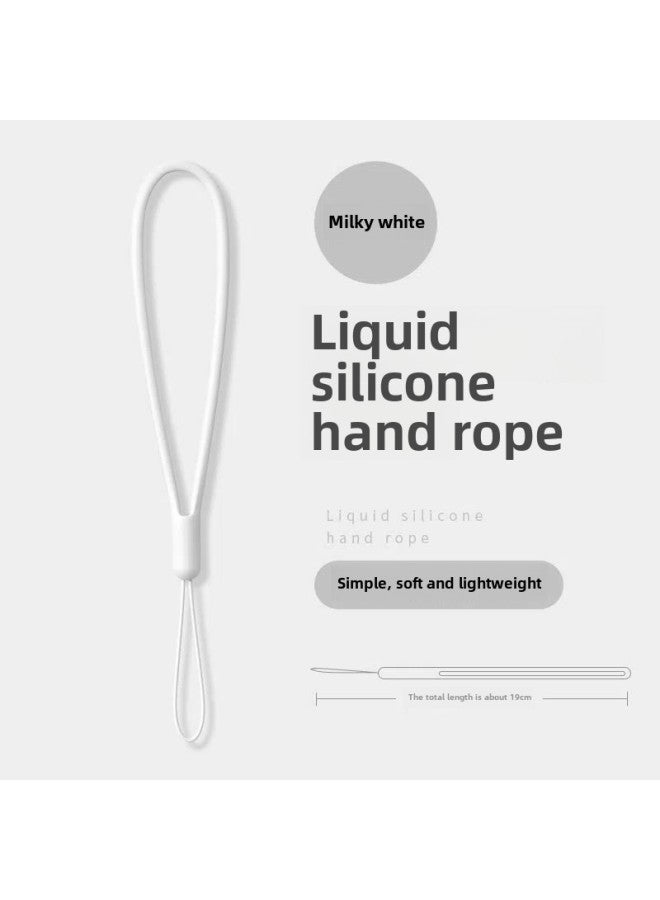 Mobile Phone Lanyard Suitable For All Mobile Phone Case Wrist Lanyard Key Short Men's And Women's Access Card Internet-Red Silicone Anti-Lost Rope-Specification:(china Red)-short Liquid 3 Pack  - Image 4