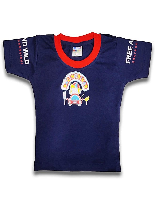 MURLI Kid's Half Sleeve Infant Embroidered Cute Romper Dungaree with Adjustable Belt Closure Clothing Dress for Baby Boys & Girls (IN, Age, 6 Months, 12 Months, Regular, Red) - Image 4