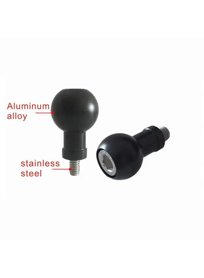 2pcs 17mm Ball Head Screw Set Aluminum Alloy 1 4 British Thread M4 Compatible - Image 2