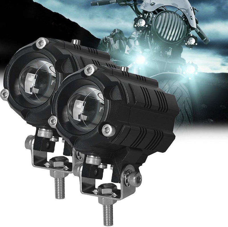 Asryd Sol LED Driving Fog Lights, 60W LED Auxiliary Lights Mini Spotbeam Driving Lights High Low Beam with Dual Color (White &Yellow) Compatible with All Bike/Jeep & Trucks (Pack 2) - Image 1