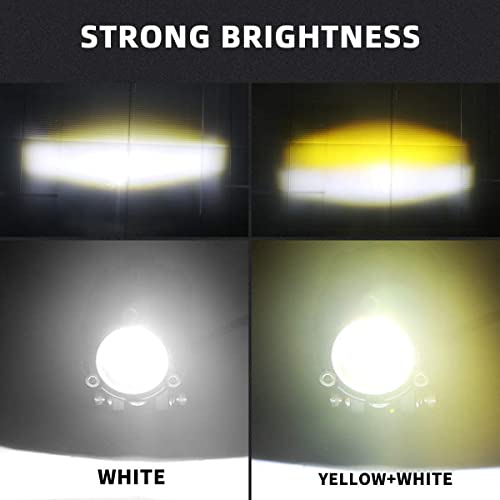 Asryd Sol LED Driving Fog Lights, 60W LED Auxiliary Lights Mini Spotbeam Driving Lights High Low Beam with Dual Color (White &Yellow) Compatible with All Bike/Jeep & Trucks (Pack 2) - Image 4