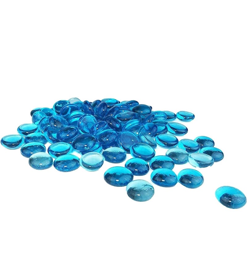 Decorative Blue Glass Stones Assorted Sizes and Shapes - Image 3