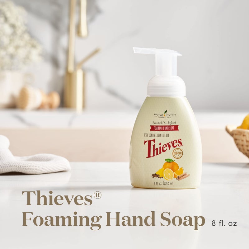 Young Living Thieves Foaming Hand Soap 8 fl oz, Pack of 2 - Essential Oils - Gentle Cleansing, Refreshing Aroma, Powerful Moisturizers for Dry Skin, Hygienic Hands, Anti-bacteria - Image 2