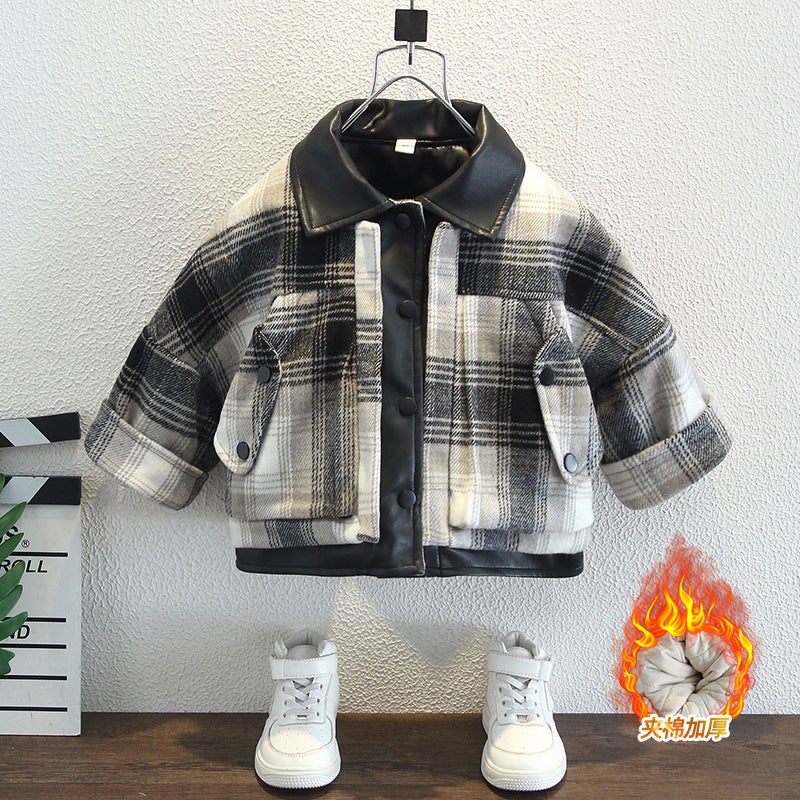 Boys' Winter Quilted Jacket Arrival Handsome Boy Baby'S Small Lapel Thickened Jacket Children'S Winter Coat - Image 5