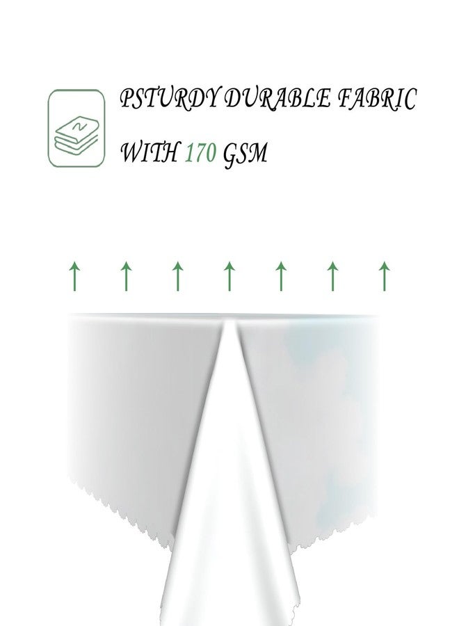 ggaimwf مفرش طاولة مستطيل الشكل من ggaimwf، مقاس 60×102 بوصة، بتصميم مستوحى من الطبيعة الحالمة، بألوان الباستيل السماوية والزرقاء، مقاوم للماء والبقع، مناسب للمطبخ وغرفة الطعام والمنزل وحفلات استقبال المولود وغرفة النوم. - Image 3