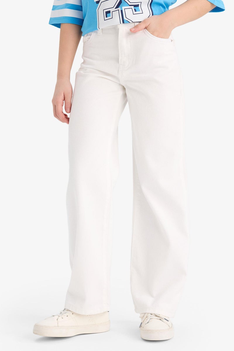 DeFacto White Girl Girl 90's Wide Leg Jeans Casual - Image 5