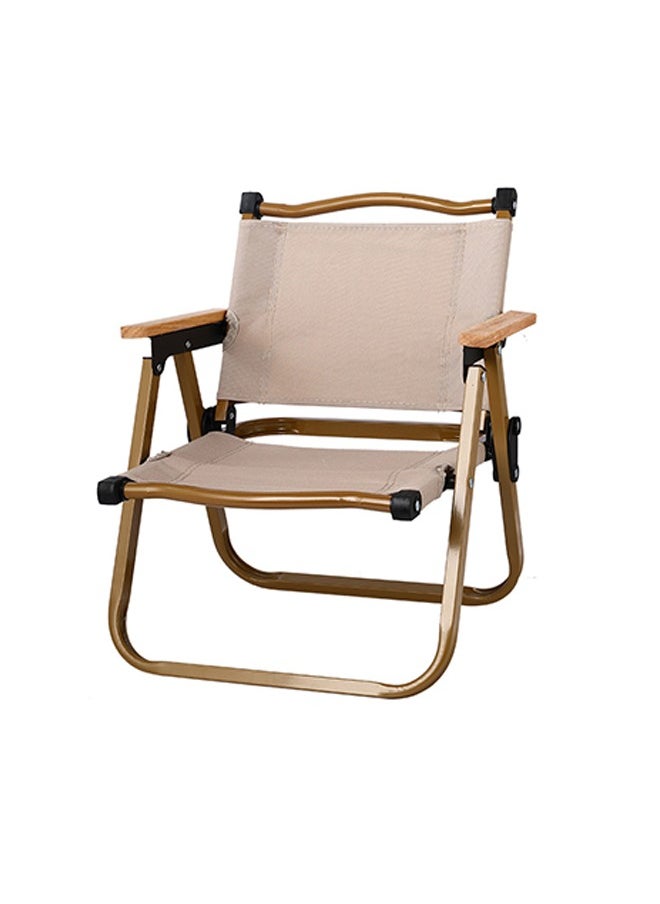 HaveDream Outdoor Folding Chair, Aluminum Alloy Chair Portable Picnic Car Folding Chair (Children's Yellow Tube Khaki)  - Image 1