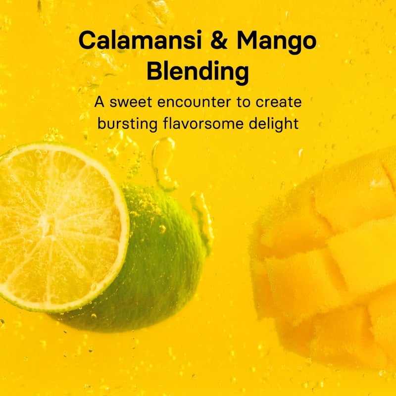 OSULLOC Kombucha Tea Calamango (Calamansi & Mango Blending), Sparkling Powdered Mix Beverage, No added sugar, 10 Sticks, 1.76oz - Image 3
