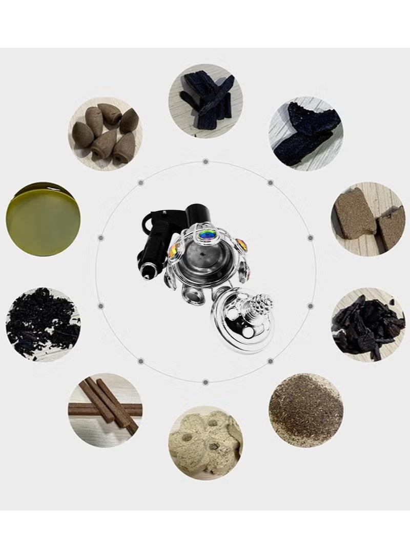 3 اكس ار معطر جو بتصميم تاج السيارة مع إضاءة LED وقابس كهربائي - Image 2