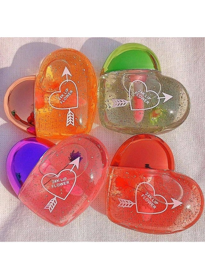 HUDACRUSH Beauty Heart Shape Lip Gloss For Women's & Girls (10 g, Multicolor) - Image 1