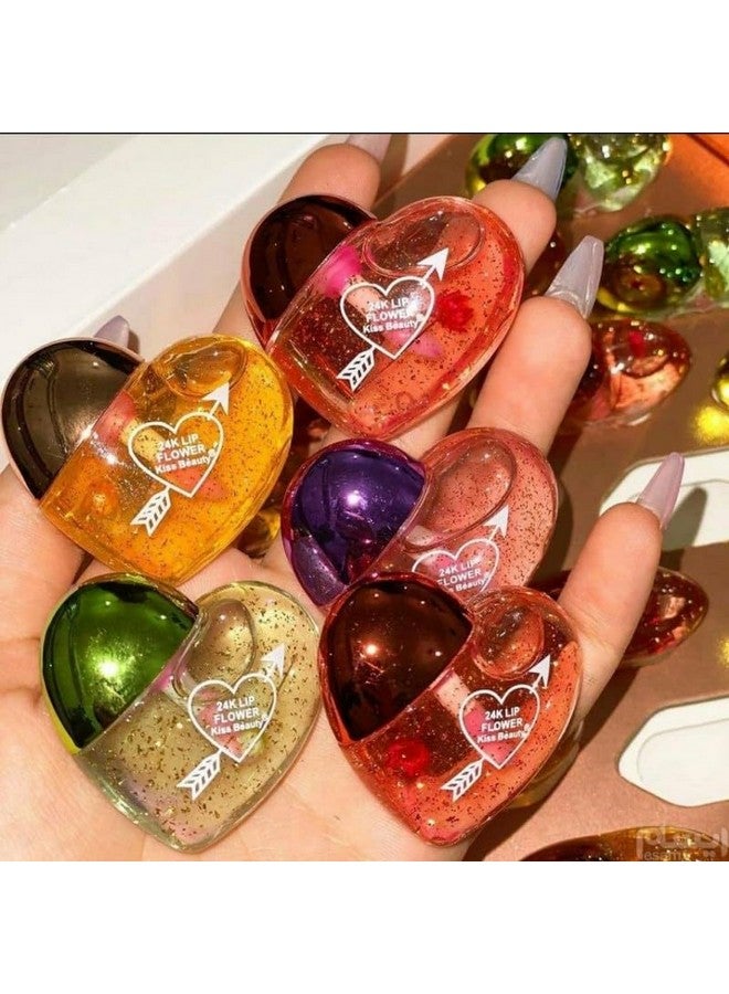 HUDACRUSH Beauty Heart Shape Lip Gloss For Women's & Girls (10 g, Multicolor) - Image 4