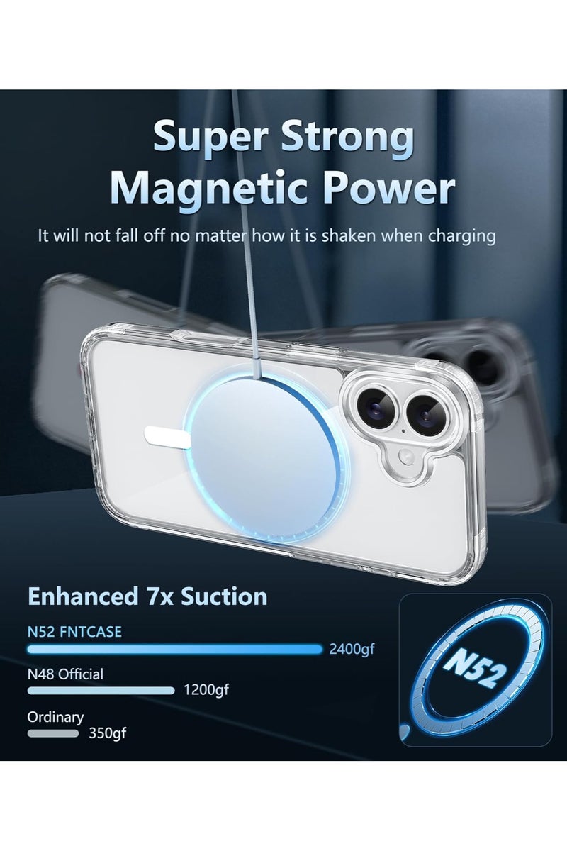 Case Clear Transparent Magnetic Case Compatible with iPhone 16 Pro with Free Screen Protector - Image 2